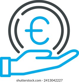Money icon symbol vector image. Illustration of the dollar currency design image