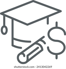 Money icon symbol vector image. Illustration of the dollar currency design image