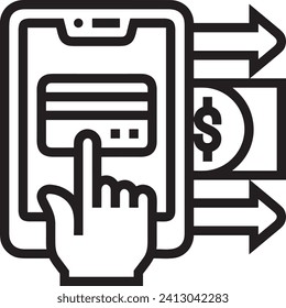 Imagen vectorial del símbolo del dinero. Ilustración de la imagen de diseño de moneda en dólares