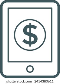 Imagen vectorial del símbolo del dinero. Ilustración de la imagen de diseño de moneda