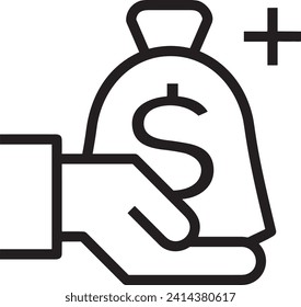 Imagen vectorial del símbolo del dinero. Ilustración de la imagen de diseño de moneda