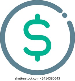 Imagen vectorial del símbolo del dinero. Ilustración de la imagen de diseño de moneda