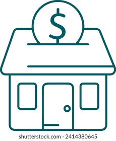 Imagen vectorial del símbolo del dinero. Ilustración de la imagen de diseño de moneda