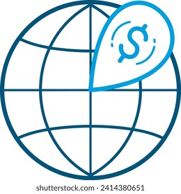 Money icon symbol vector image. Illustration of the currency design image