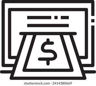 Imagen vectorial del símbolo del dinero. Ilustración de la imagen de diseño de moneda