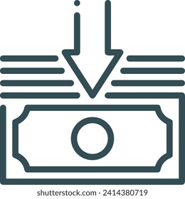 Money icon symbol vector image. Illustration of the currency design image