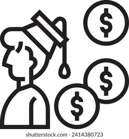 Money icon symbol vector image. Illustration of the currency design image