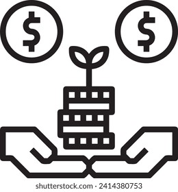 Money icon symbol vector image. Illustration of the currency design image