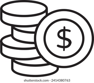 Money icon symbol vector image. Illustration of the currency design image
