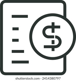 Imagen vectorial del símbolo del dinero. Ilustración de la imagen de diseño de moneda