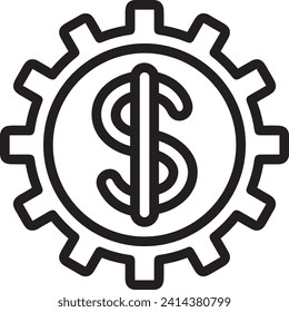 Imagen vectorial del símbolo del dinero. Ilustración de la imagen de diseño de moneda