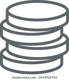 Imagen vectorial del símbolo del dinero. Ilustración de la imagen de diseño de moneda