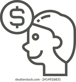 Money icon symbol vector image. Illustration of the currency design image