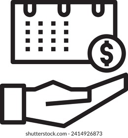 Imagen vectorial del símbolo del dinero. Ilustración de la imagen de diseño de moneda