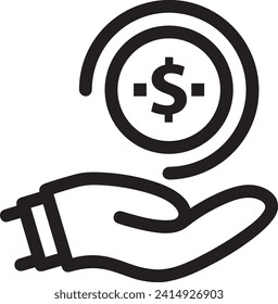 Money icon symbol vector image. Illustration of the currency design image
