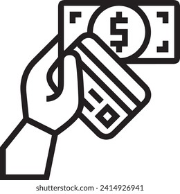 Imagen vectorial del símbolo del dinero. Ilustración de la imagen de diseño de moneda
