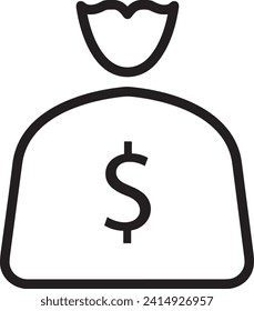 Money icon symbol vector image. Illustration of the currency design image