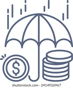 Imagen vectorial del símbolo del dinero. Ilustración de la imagen de diseño de moneda