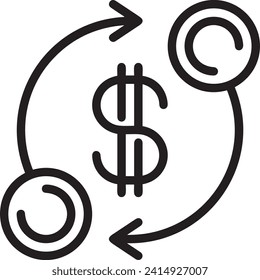 Geldsymbol, Vektorbild. Illustration des Devisendesign-Bildes