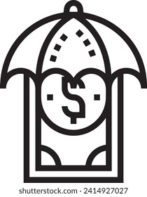 Imagen vectorial del símbolo del dinero. Ilustración de la imagen de diseño de moneda