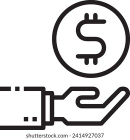 Money icon symbol vector image. Illustration of the currency design image