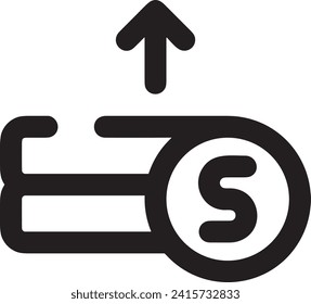 Money icon symbol vector image. Illustration of the currency design image