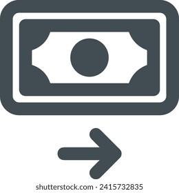 Money icon symbol vector image. Illustration of the currency design image