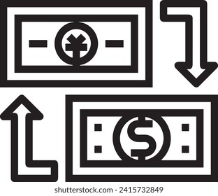 Money icon symbol vector image. Illustration of the currency design image