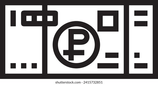 Money icon symbol vector image. Illustration of the currency design image