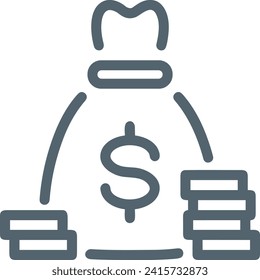 Money icon symbol vector image. Illustration of the currency design image