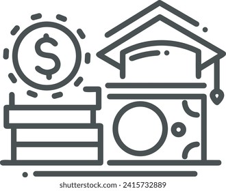 Money icon symbol vector image. Illustration of the currency design image