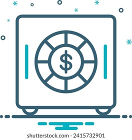Money icon symbol vector image. Illustration of the currency design image