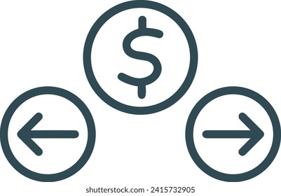 Money icon symbol vector image. Illustration of the currency design image