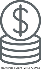 Money icon symbol vector image. Illustration of the currency design image
