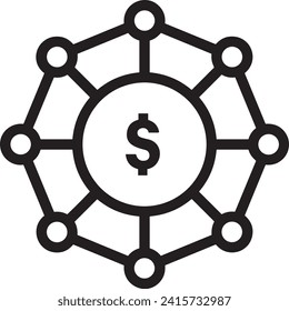 Money icon symbol vector image. Illustration of the currency design image
