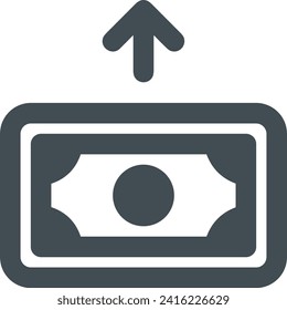 Money icon symbol vector image. Illustration of the currency design image