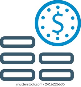 Imagen vectorial del símbolo del dinero. Ilustración de la imagen de diseño de moneda
