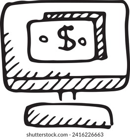 Imagen vectorial del símbolo del dinero. Ilustración de la imagen de diseño de moneda