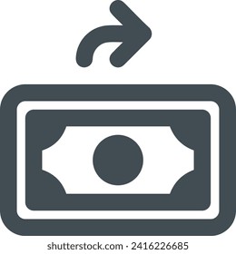 Money icon symbol vector image. Illustration of the currency design image