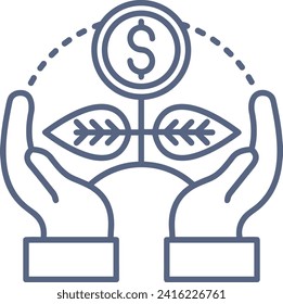 Imagen vectorial del símbolo del dinero. Ilustración de la imagen de diseño de moneda