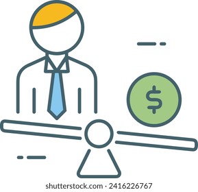 Money icon symbol vector image. Illustration of the currency design image