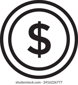 Money icon symbol vector image. Illustration of the currency design image