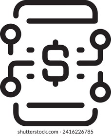 Imagen vectorial del símbolo del dinero. Ilustración de la imagen de diseño de moneda