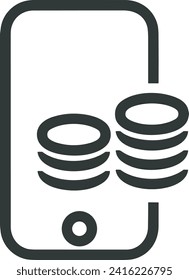 Imagen vectorial del símbolo del dinero. Ilustración de la imagen de diseño de moneda