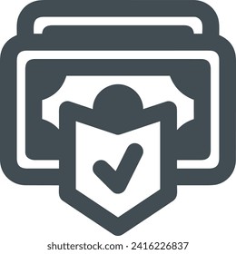 Imagen vectorial del símbolo del dinero. Ilustración de la imagen de diseño de moneda
