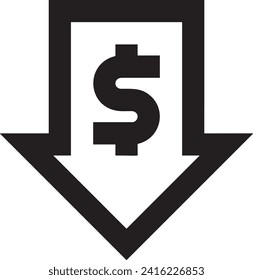 Imagen vectorial del símbolo del dinero. Ilustración de la imagen de diseño de moneda