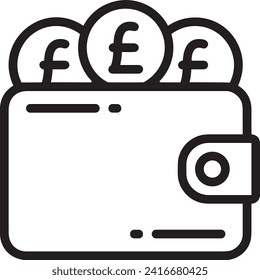 Money icon symbol vector image. Illustration of the currency design image