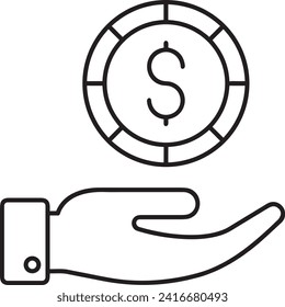 Money icon symbol vector image. Illustration of the currency design image