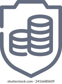 Money icon symbol vector image. Illustration of the currency design image