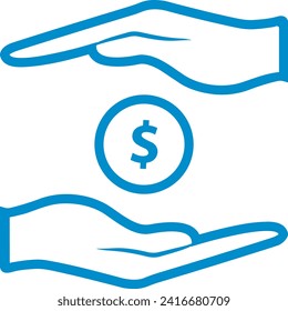 Imagen vectorial del símbolo del dinero. Ilustración de la imagen de diseño de moneda